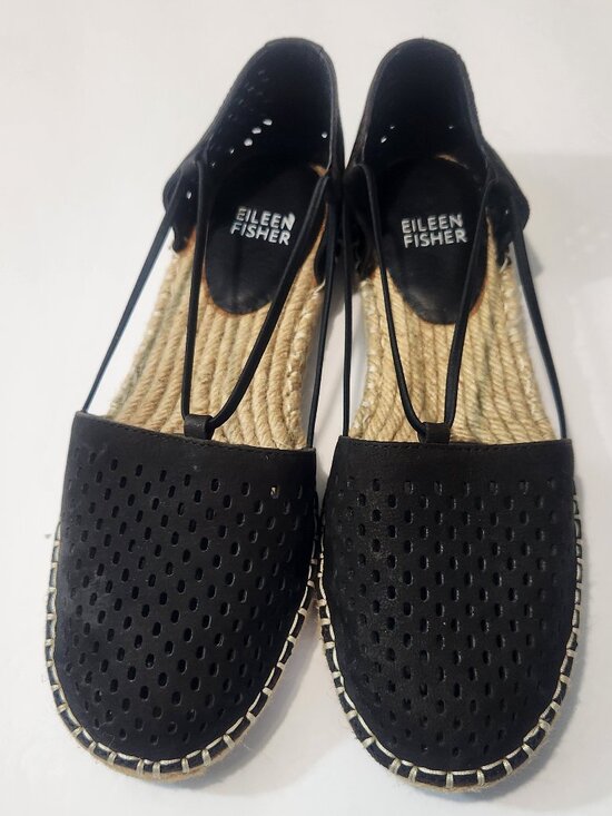 Eileen Fisher Shoes - EILEEN FISCHER Lee 2 Perforated Espadrille Flats Women's Size 6